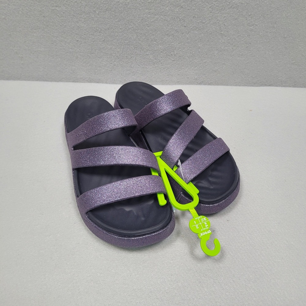 Crocs Getaway Glimmer Strappy Sandals Purple Glitter 213348-4LH Womens 6